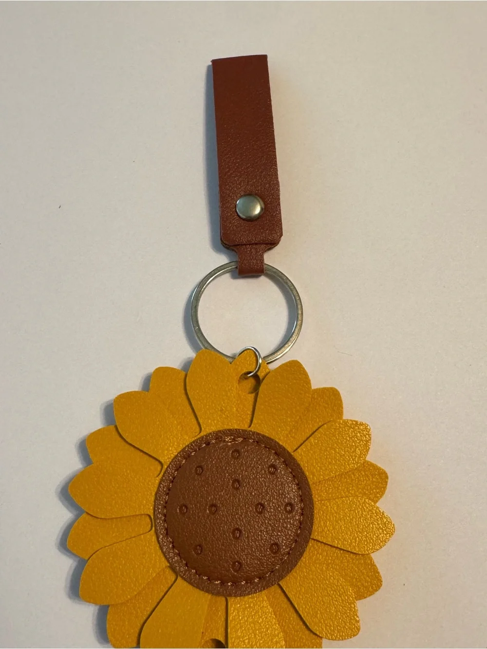 Handmade sunflower keychain